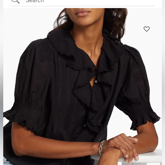 DÔEN Henri Ruffled Puff-Sleeve Top - Picture 3 of 7